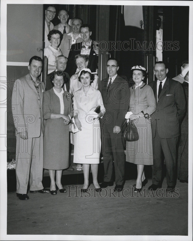 1958 Press Photo Mr. and Mrs. F. Grant, Mr. and Mrs. H. Balwin, S. Corning, Jr. - Historic Images