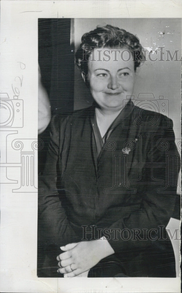 1950 Press Photo Wife of suspected bomber john Henry Grant - Historic Images