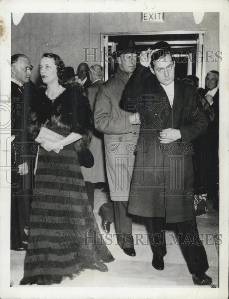 1937 Press Photo Mrs David KE Bruce and brother Paul Mellon - Historic Images