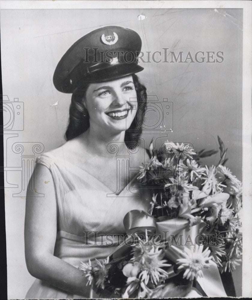 1956 Press Photo Joan Brownell Named Little Colonel Of Reserve Officer Corps - Historic Images