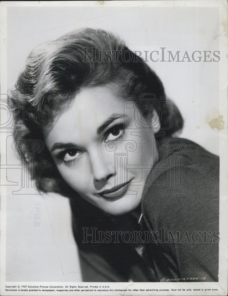 1957 Press Photo Actress Felicia Farr for Columbia pictures - Historic Images