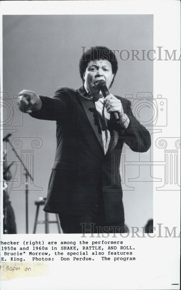 Press Photo Musician Chubby Checker performs - Historic Images