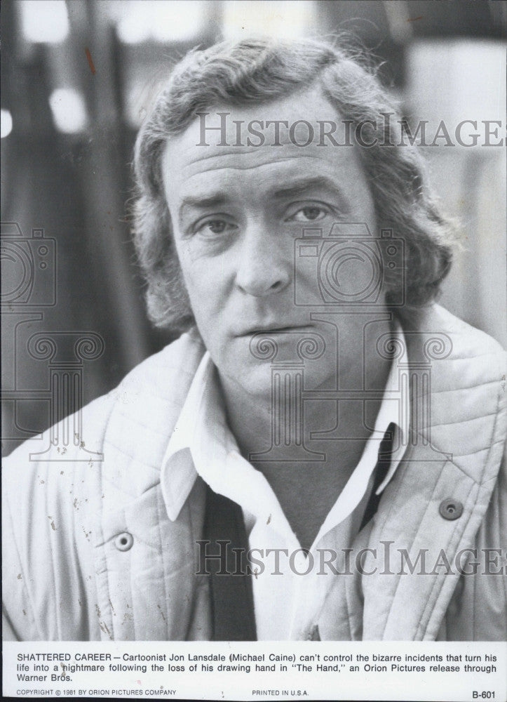 1981 Press Photo Actor Michael Caine in &quot;The Hand&quot; - Historic Images