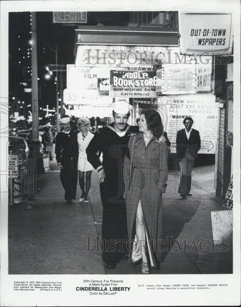 1974 Press Photo James Caan and Marsha Mason. - Historic Images