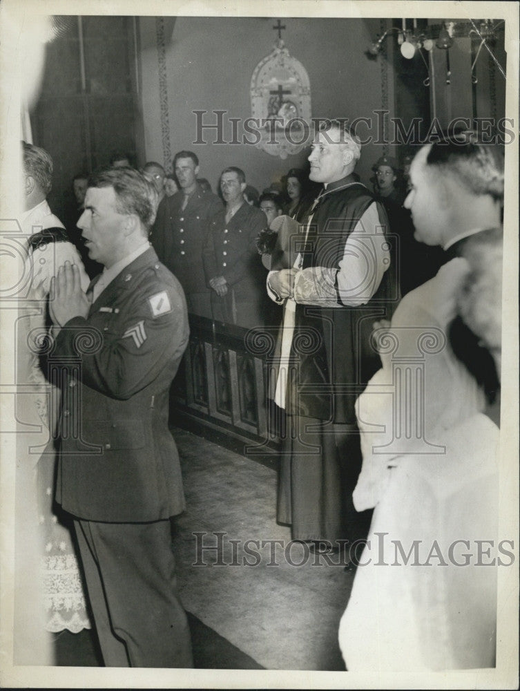 1943 Press Photo Bishop Richard J Cushing - Historic Images