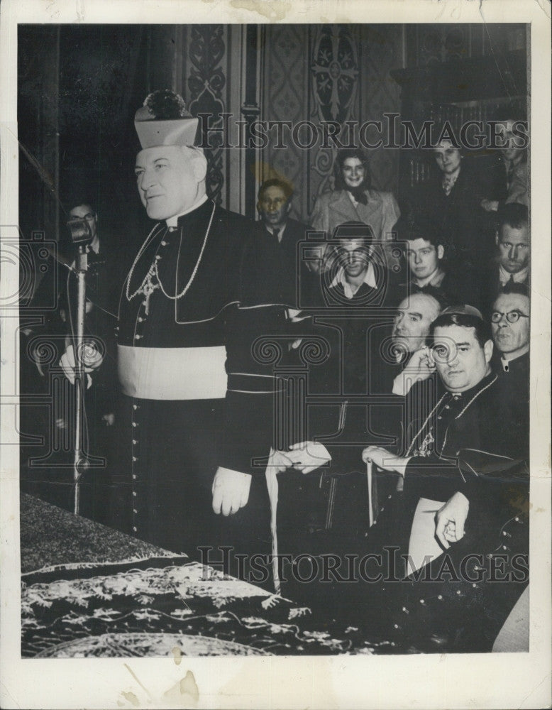 1949 Press Photo  Archbishop Richard J Cushing - Historic Images