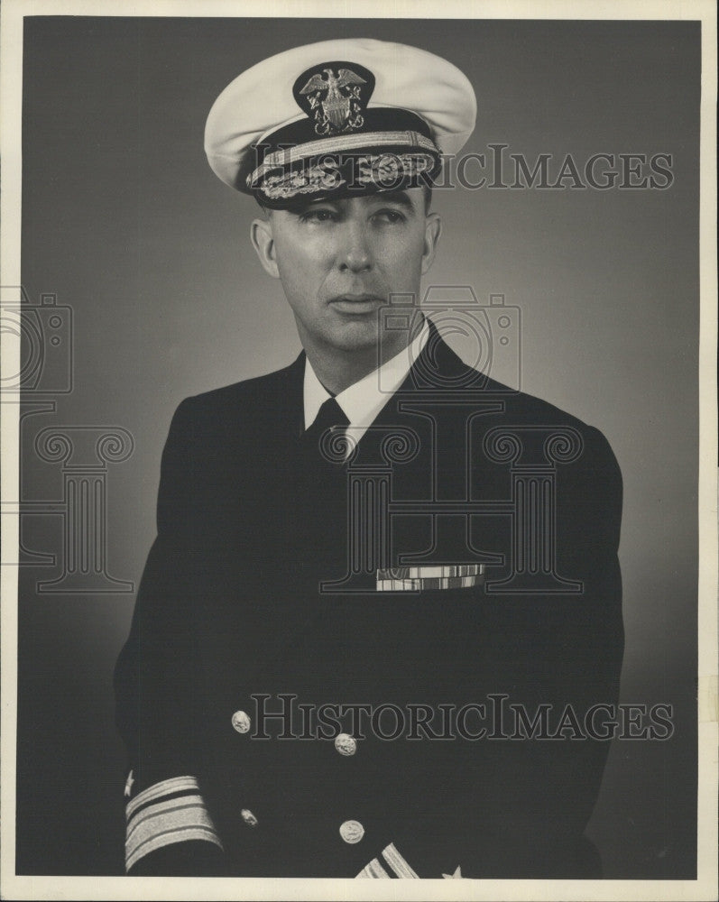 1955 Press Photo Rear Adm. P.W. Snyder, USN - Historic Images