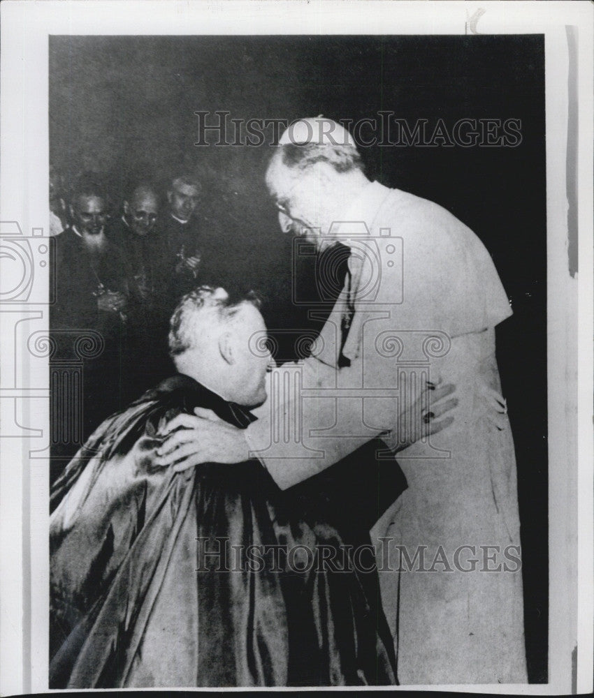 1970 Press Photo Cardinal Cushing &amp; Pope Pius XII - Historic Images