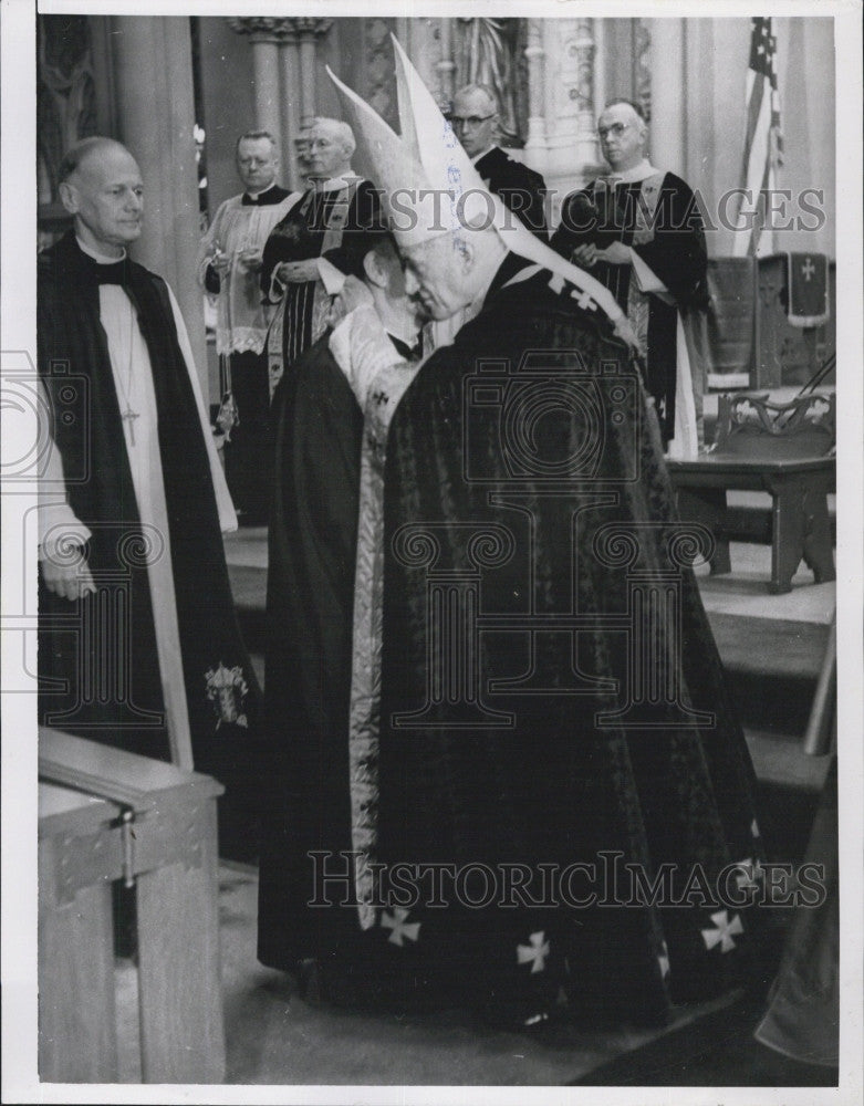 1963 Press Photo Cardinal Cushing presides over mass for Pope John XIII - Historic Images