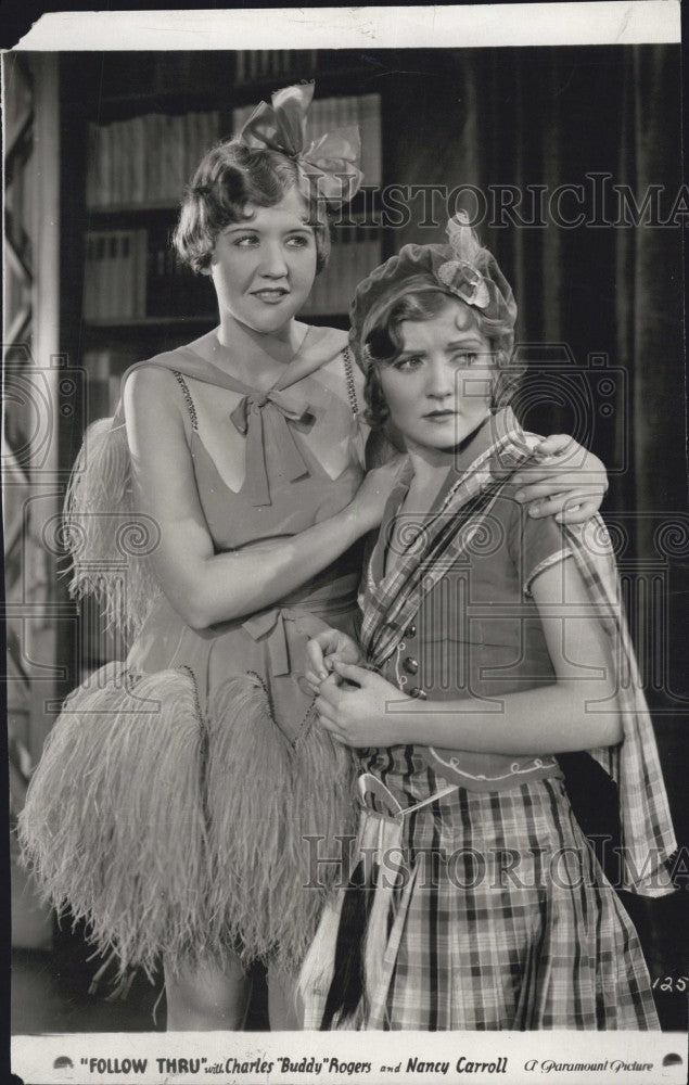 1930 Press Photo Zelina O'Neil & Nancy Carroll star in "Follow Thru" - Historic Images