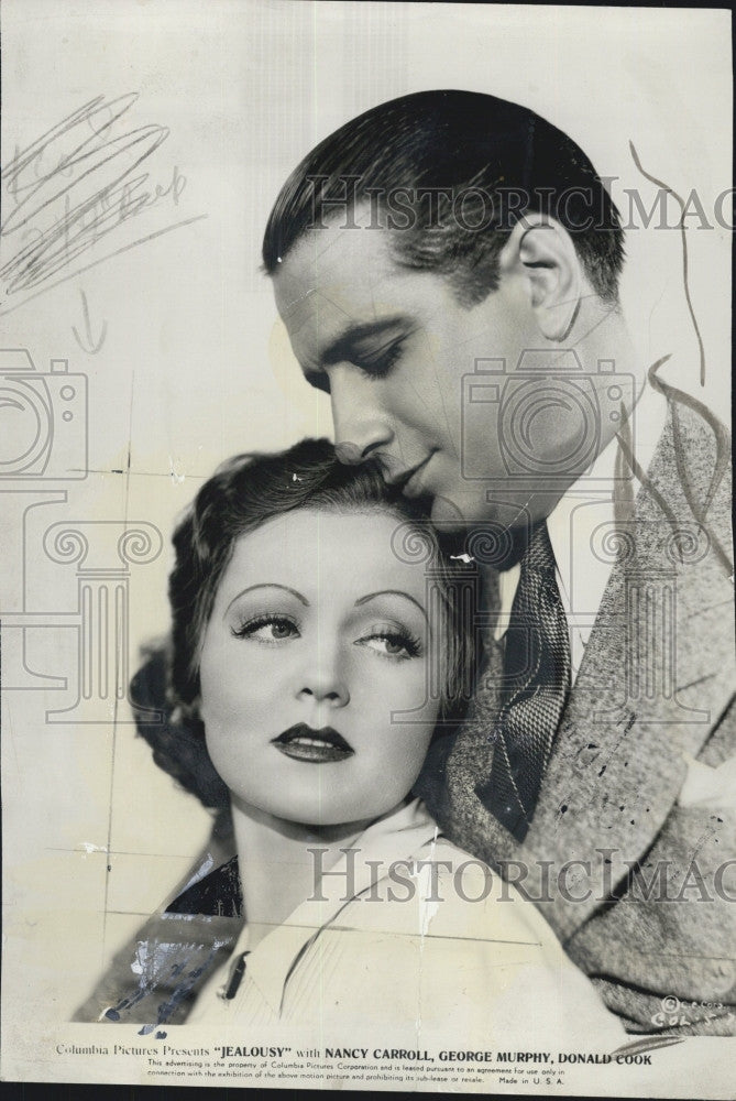 1935 Press Photo Nancy Carroll & Donald Cook star in "Jealousy" - Historic Images