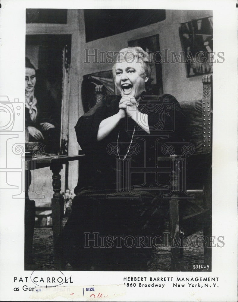 1977 Press Photo Actress Pat Carroll on Broadway - Historic Images