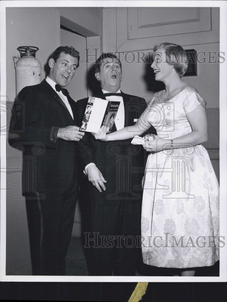 1959 Press Photo Pat Carroll, Paul Winchell, Morey Amsterdam - Historic Images