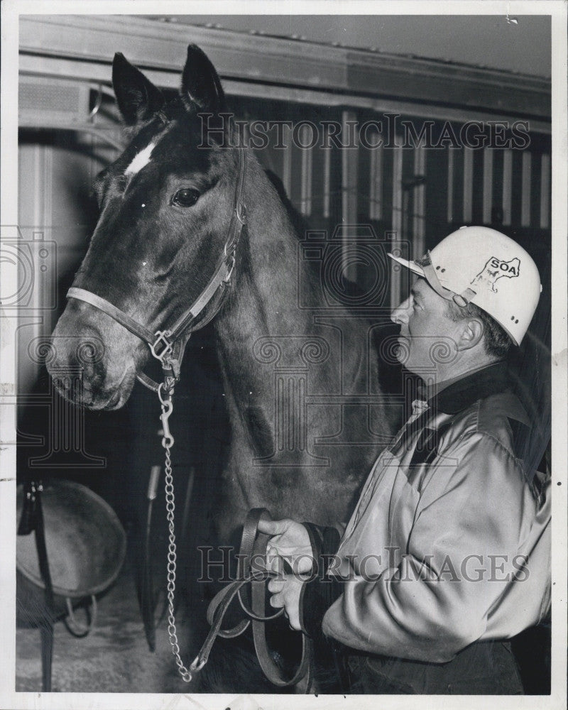 1967 Press Photo Joe Cardena With Sweet Luck The Horse - Historic Images