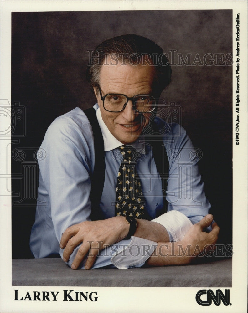 2001 Press Photo Larry King  American television and radio host. - Historic Images