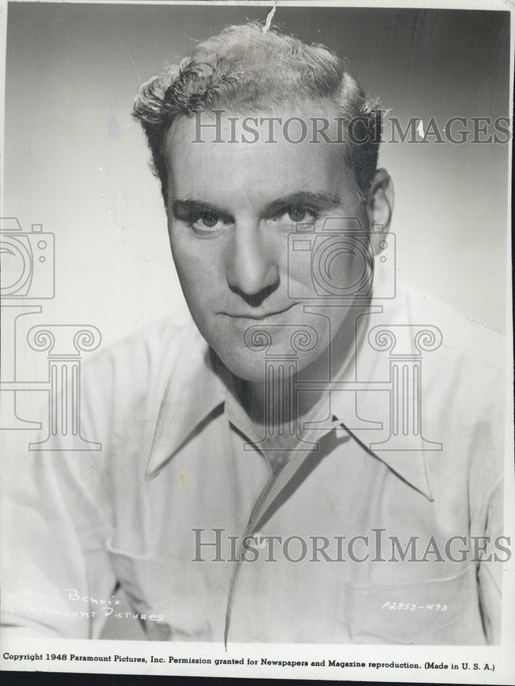 1950 Press Photo Actor William Bendix in A Bell for Adano - Historic Images