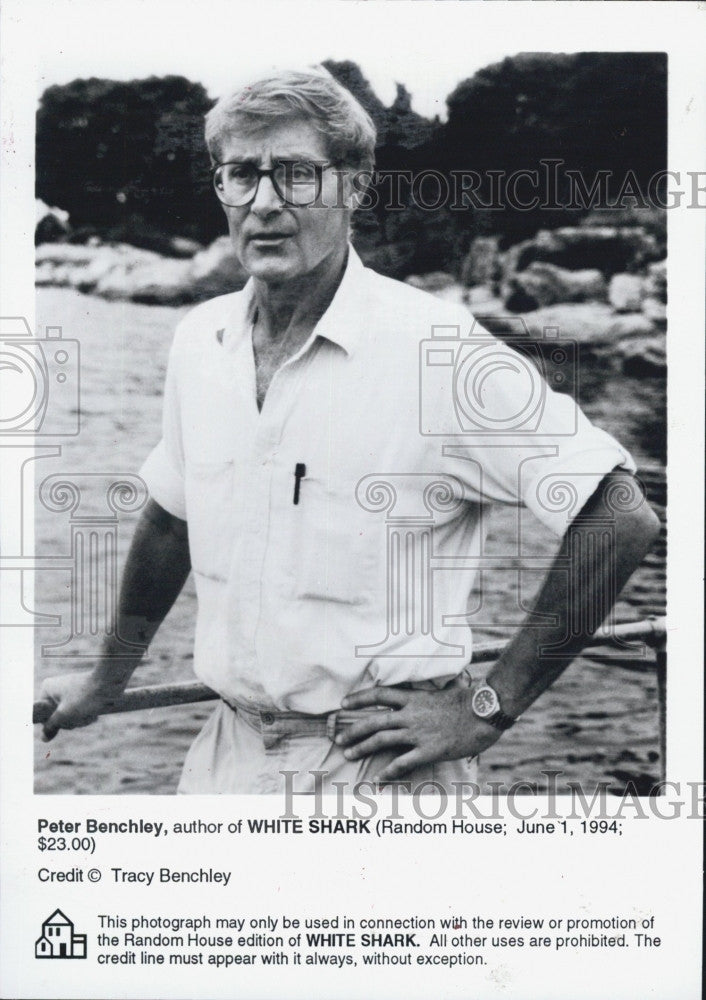 1994 Press Photo Peter Benchley, Author of White Shark - Historic Images