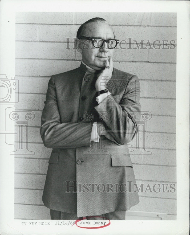 1968 Press Photo Comedian Jack Benny - Historic Images