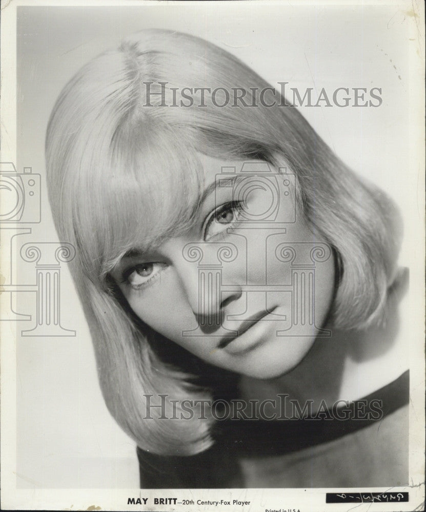 1959 Press Photo Swedish  Actress May Britt - Historic Images