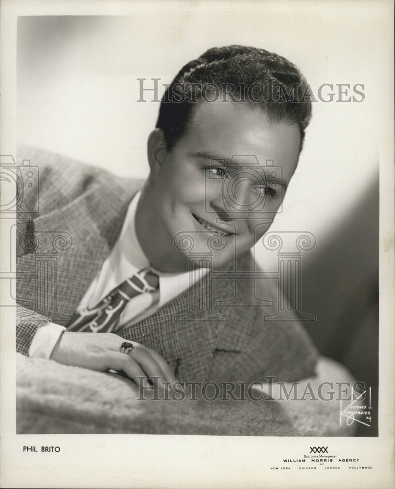 1946 Press Photo Baritone Phil Brito to perform - Historic Images