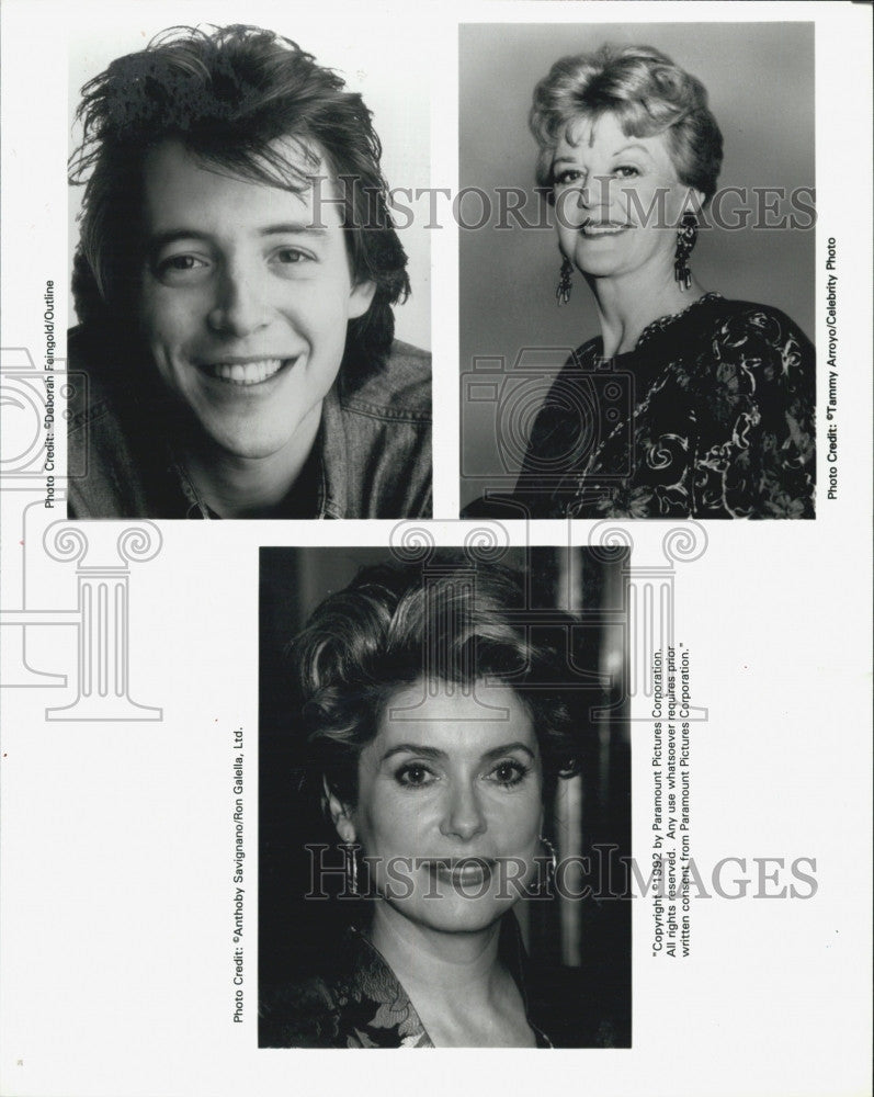 1994 Press Photo Actor Matthew Broderick,Angela Lansbury &amp; Catherine Deneuve - Historic Images