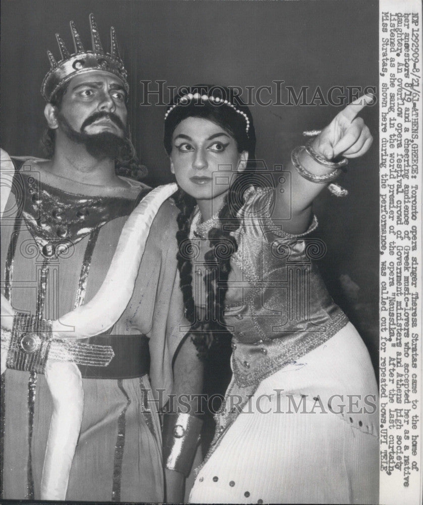 1961 Press Photo Opera star Theresa Stratas in &quot;Naussika&quot; - Historic Images