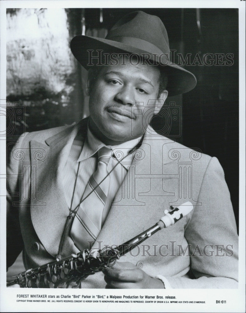 1988 Press Photo  Forest Whitaker stars as Charlie Parker in &quot;Bird&quot; - Historic Images