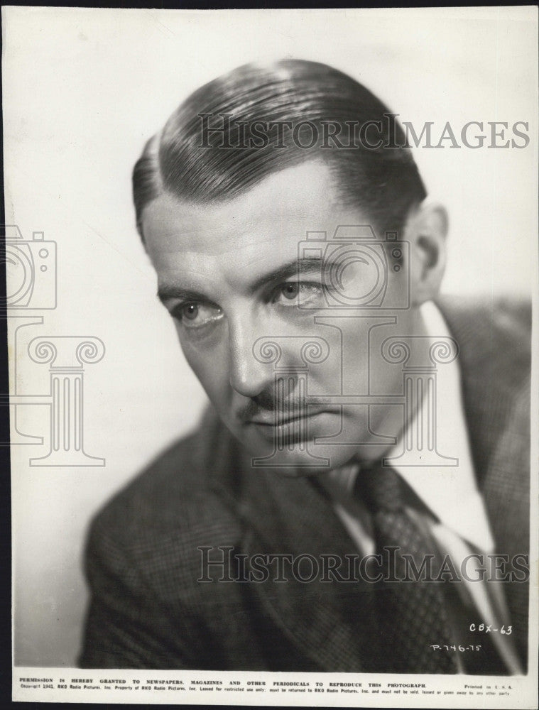 1941 Press Photo Actor Clive Brook in a film - Historic Images