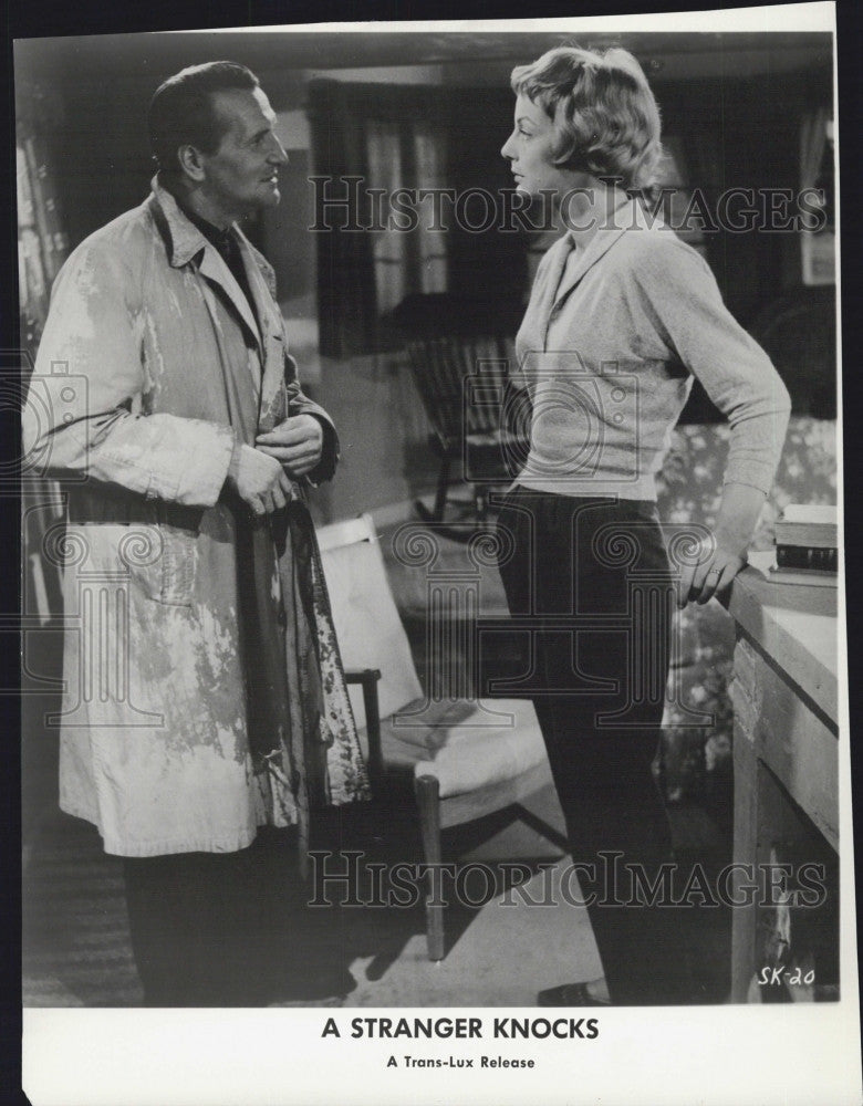 1964 Press Photo Preben Lerdorff Rye &amp; Birgitte Federspiel Star A Stranger Knock - Historic Images