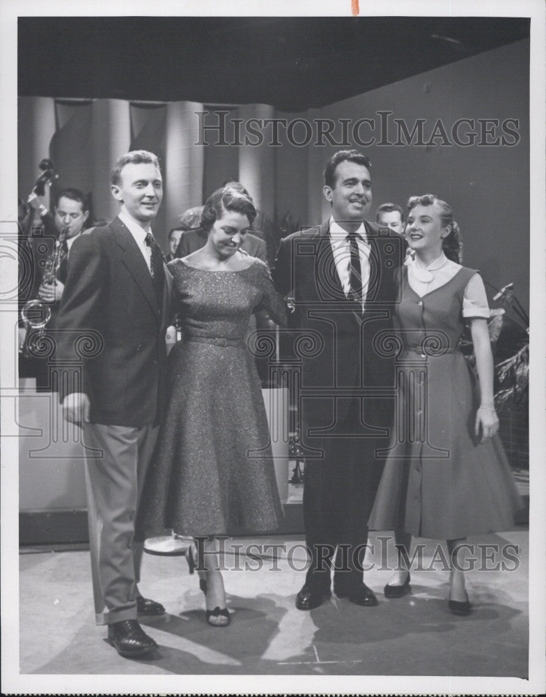 1955 Press Photo Skipp Farrell,Doris Drew,Ernie Ford,Molly Bee,entertainers - Historic Images