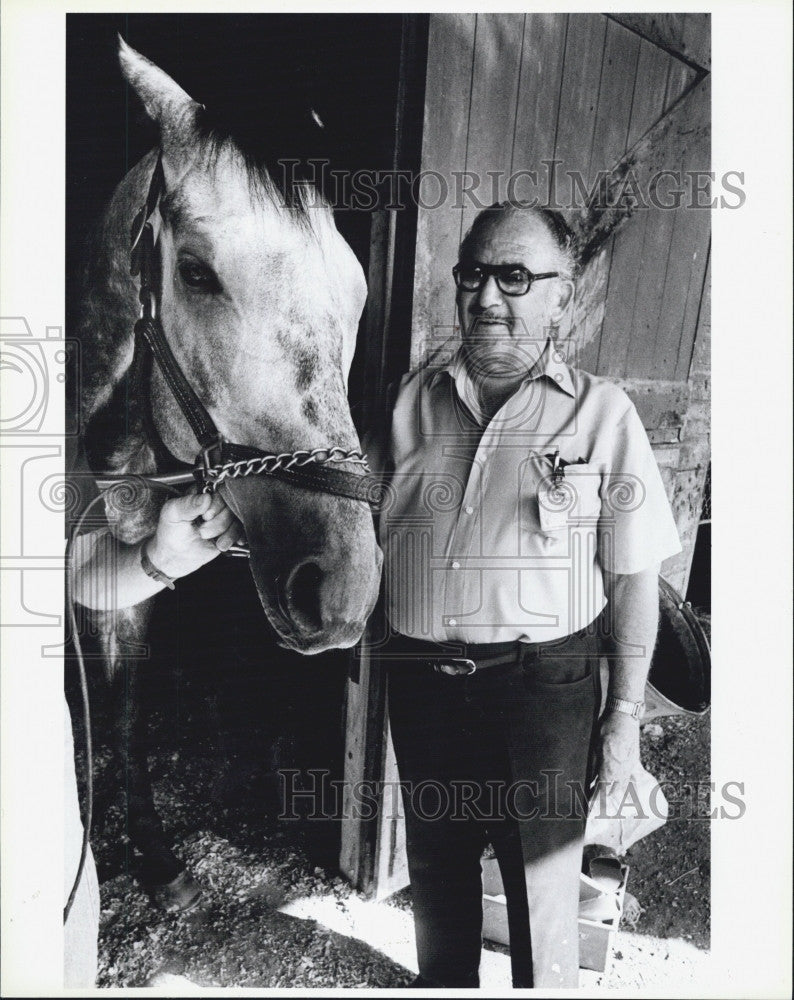 1989 Press Photo Guido Federick at the horse track - Historic Images