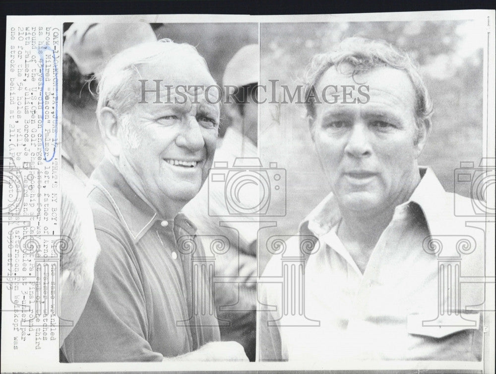 1973 Press Photo Milred &quot;Deacon&quot; Palmer and Arnold Palmer - Historic Images