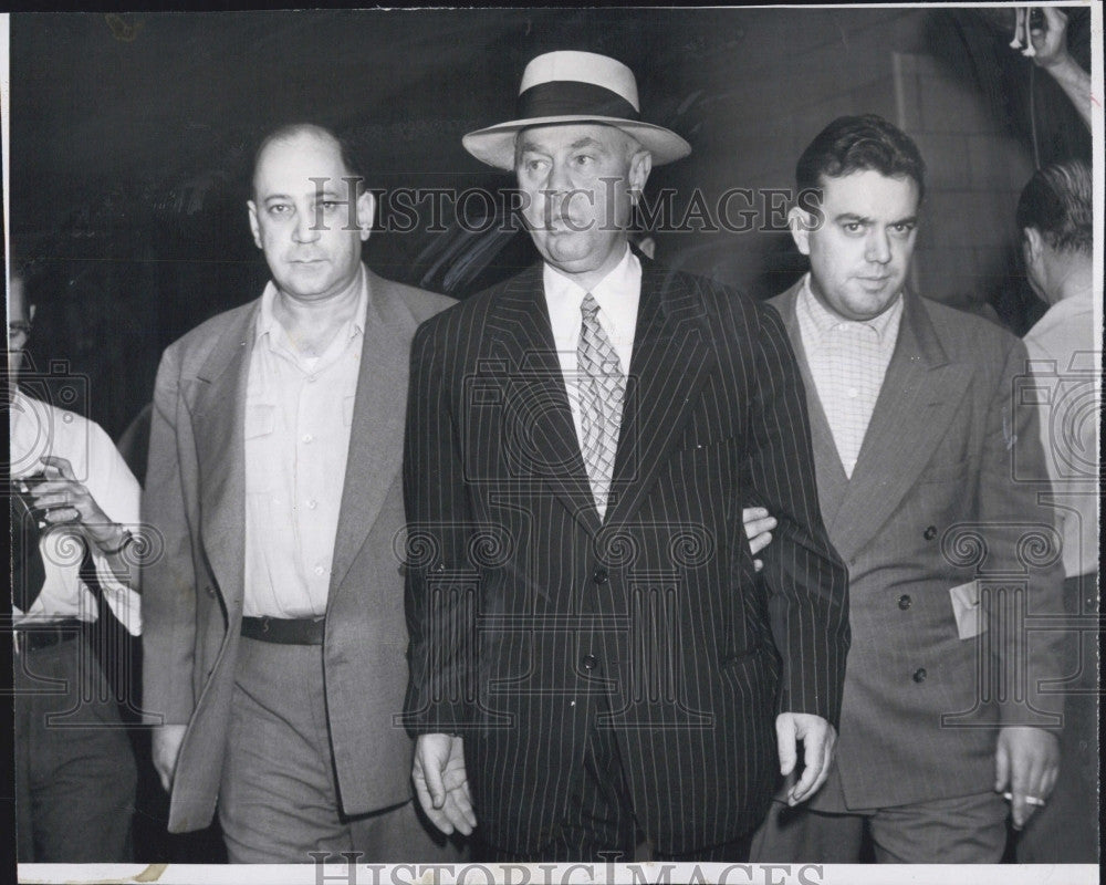 1951 Press Photo Jack Capria, Frank Ryan, Kingpin Bookmaker Frank Erickson - Historic Images