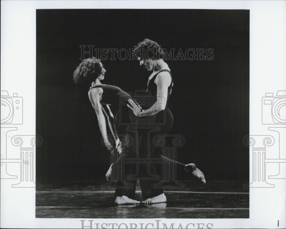 1979 Press Photo Dancers DAn Waconer &amp; Dawceis doing &quot;Variations on your dingle&quot; - Historic Images