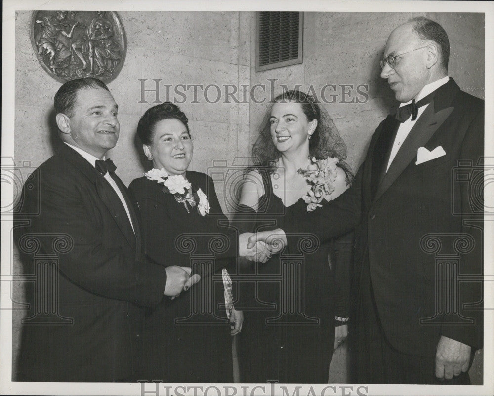 1948 Press Photo Dr Charles N Gettes,Mrs M Rosoff,Mrs A Rotele &amp; Wm Cantor - Historic Images