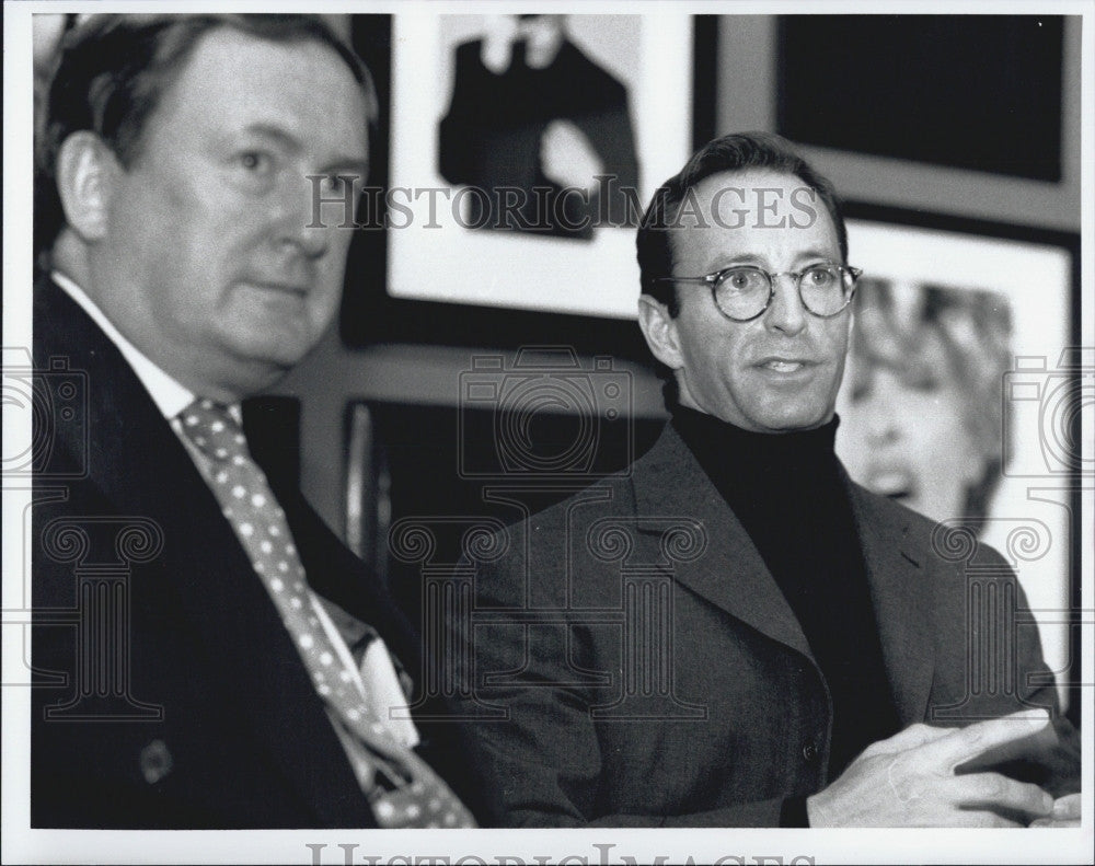 1996 Press Photo Malcolm Rogers MFA Head & Herb Ritts at Press Conference - Historic Images
