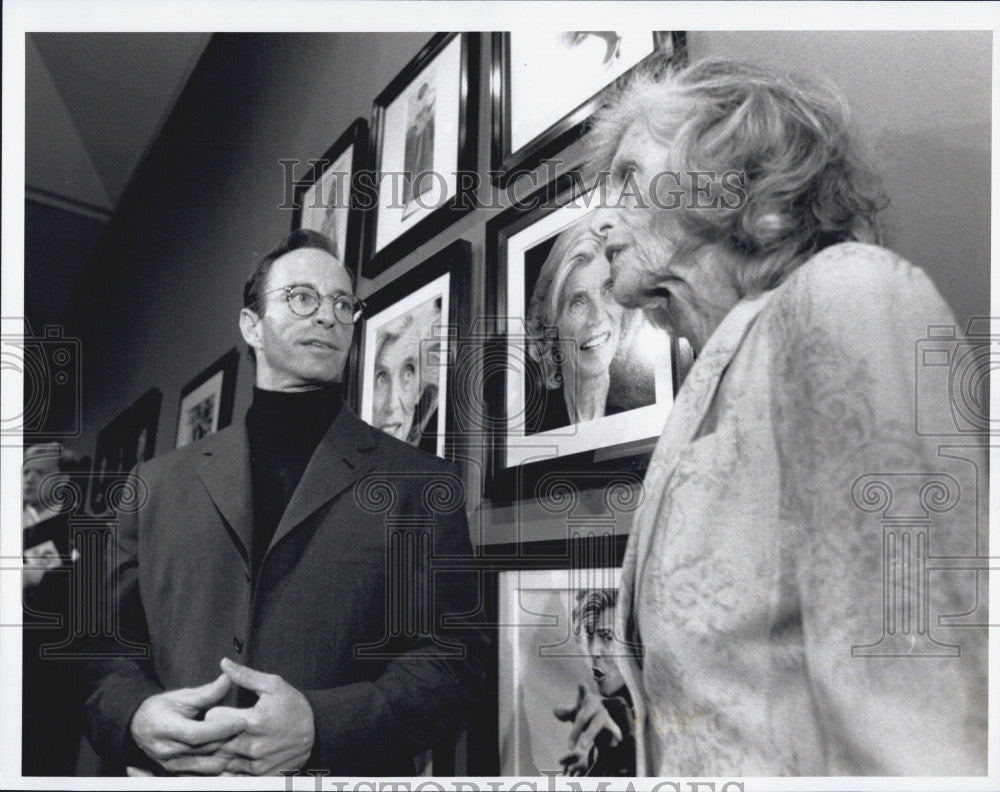 1996 Press Photo Herb Ritts and Eunice Shriver - Historic Images