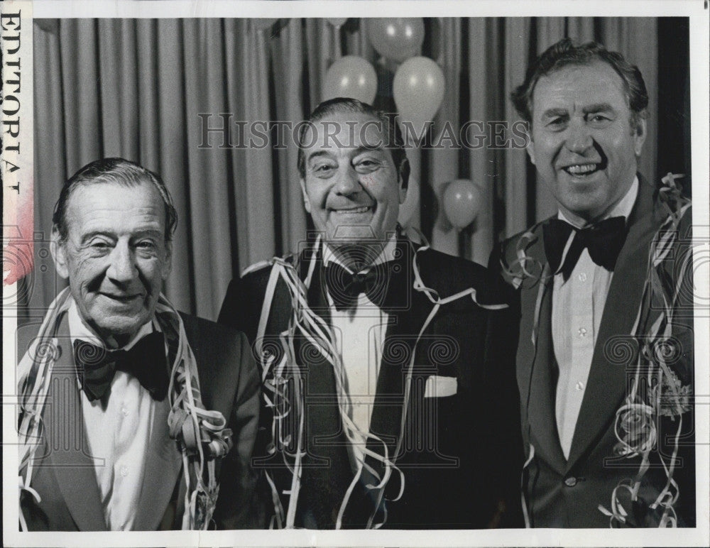 1977 Press Photo Lebert Lombardo, Victor Lombardo &amp; Kenny Gardener Entertainers - Historic Images