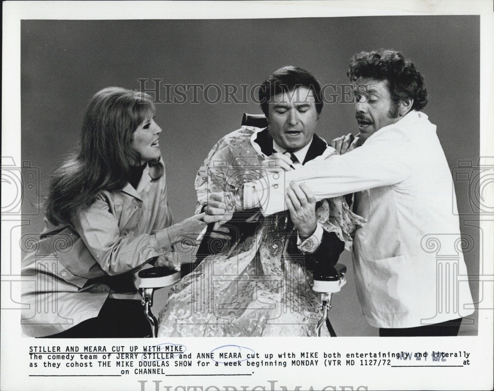 1972 Press Photo Jerry Stiller, Anne Meara on the Mike Douglas Show - Historic Images