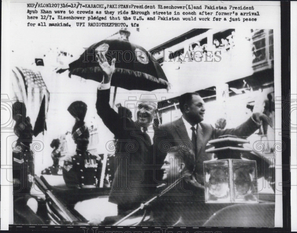 1959 Press Photo President Eisenhower And Ayub Khan - Historic Images