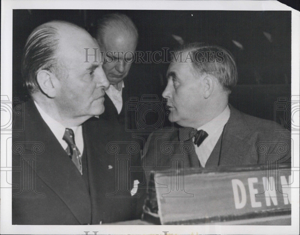 1951 Press Photo Danish Foreign Minister At UN General Assembly - Historic Images