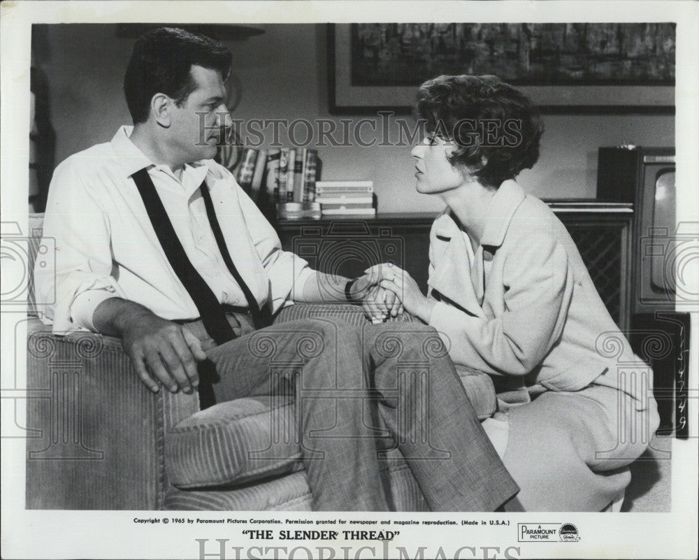 1965 Press Photo Anne Bancroft And Steven Hill - Historic Images