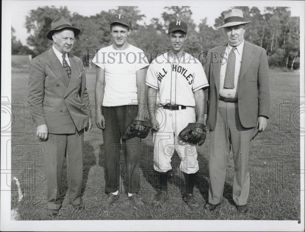 1948 Press Photo Hearst Sandlot Trials Worcester Jack Nugent Mike Turturro - Historic Images