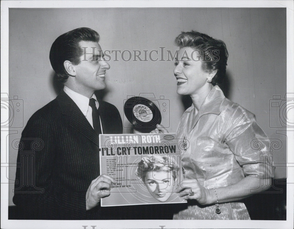 1958 Press Photo Lillian Roth and Johnny Desmond, Singers - Historic Images