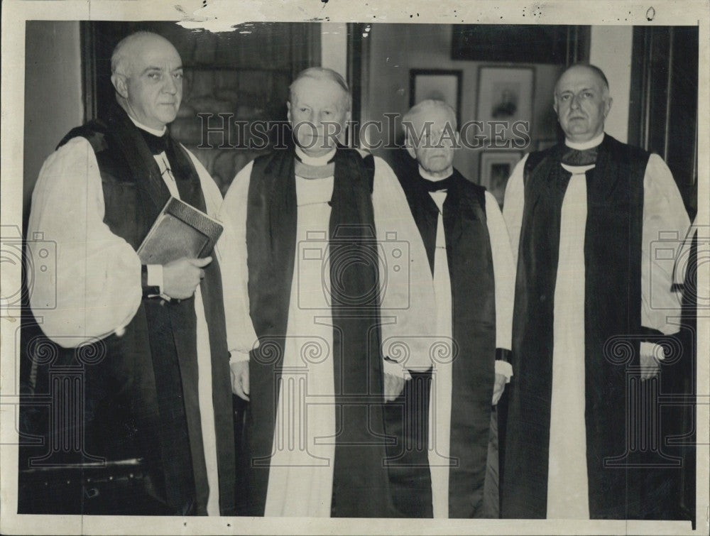 1941 Press Photo Rev Heron Lawrence, Babcock, Sherrill Trinity Church Convention - Historic Images