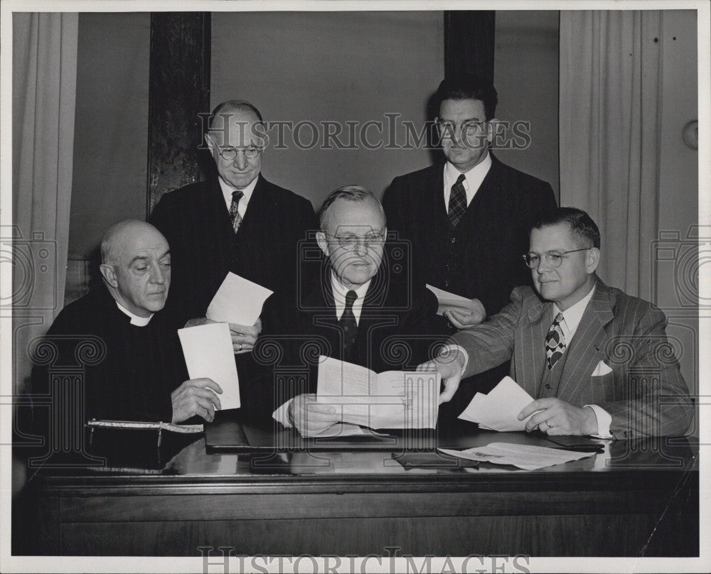 1947 Press Photo Rev. Jennings, Dr. Littorin, Rev Stroud &amp; Foewell at Convention - Historic Images