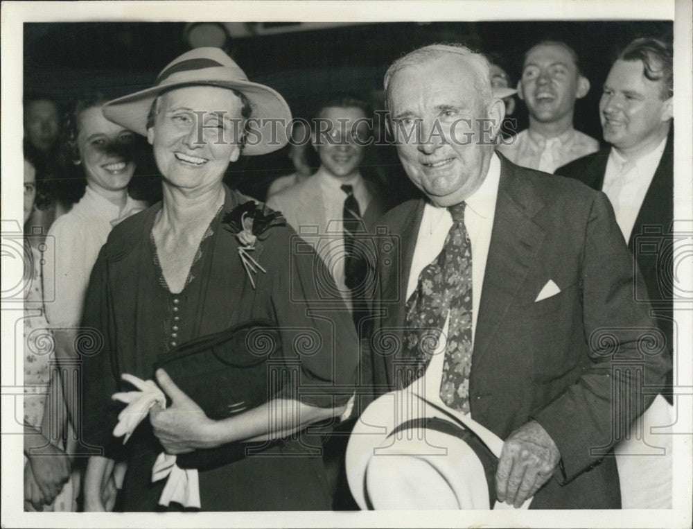 1937 Press Photo Governor Bibb Graves &amp; wife Mrs. Dixie Graves - Historic Images