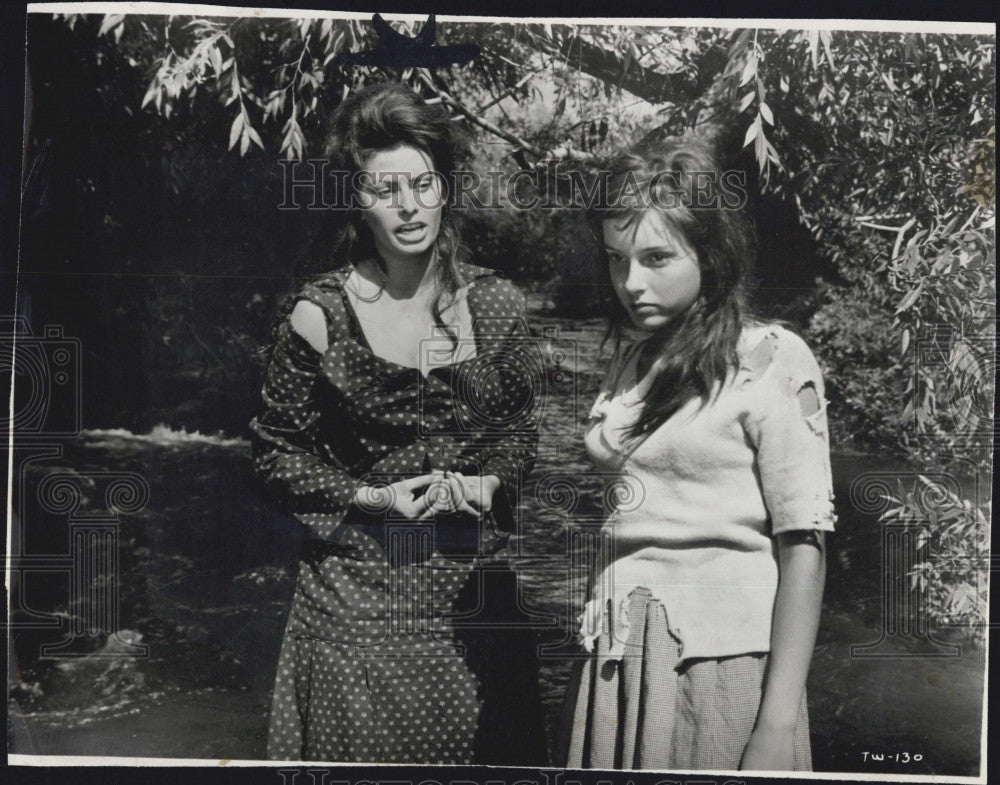 1961 Press Photo Actresses Sophia Loren And Eleanora Brown - Historic Images