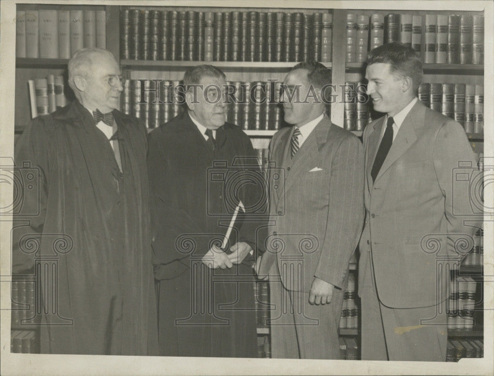 1949 Press Photo Judge George F. Leary, Judge James J. Rowan - Historic Images