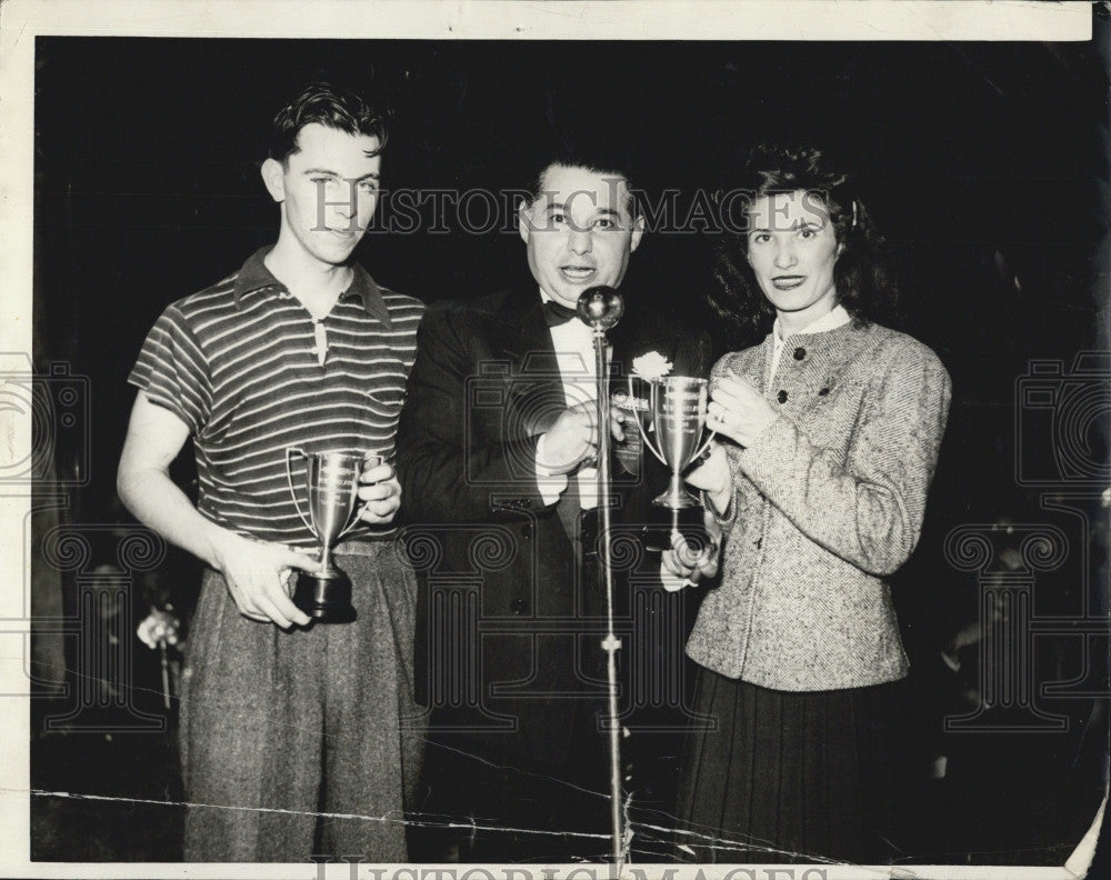 1938 Press Photo Joe Rubin, Maureen Cunningham, Edward Filiurin - Historic Images